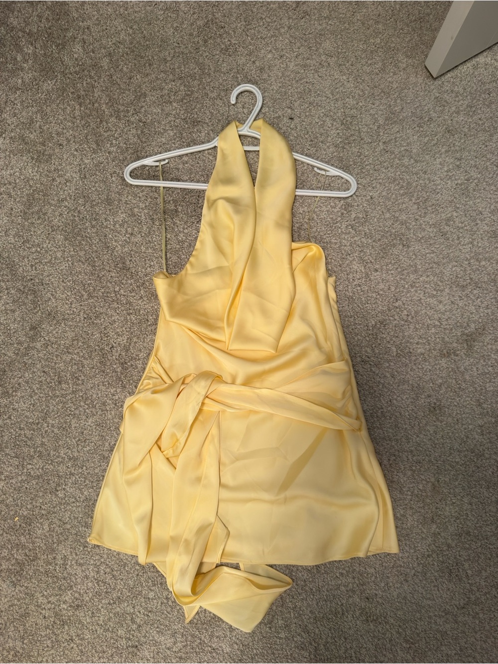 Zara yellow halter dress